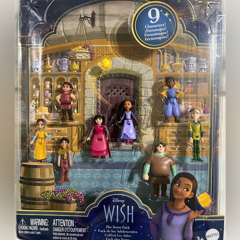 MATTEL 2023 Disney Wish The Teens Pack (9 Figure Character Teen Pack) NIB